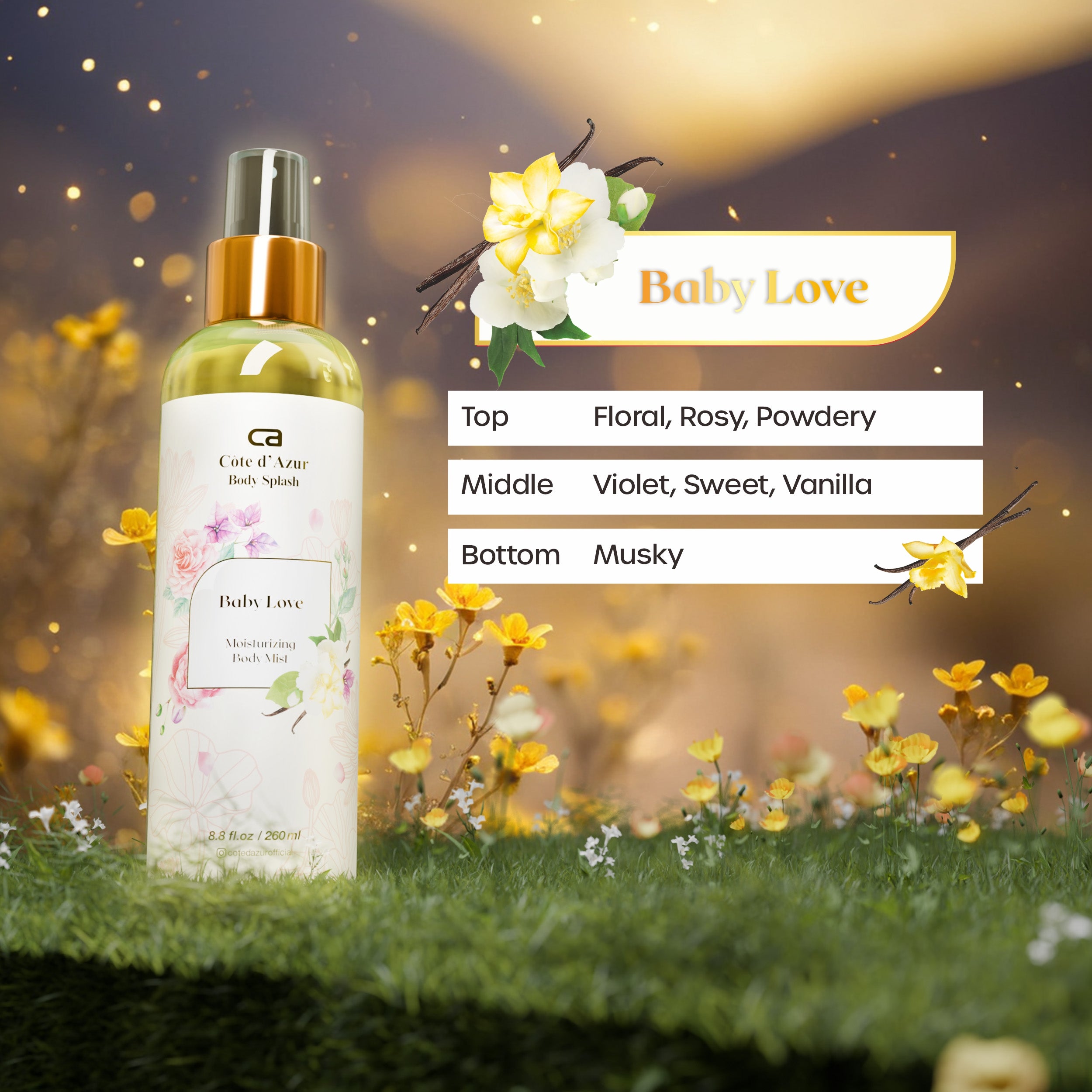 Côte d'Azur - Baby Love Body Mist With Niacinamide 260ml